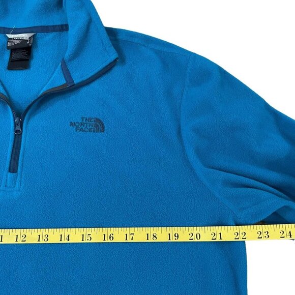 The North Face 1/4 Zip Fleece Pullover Men’s Size Large Blue Hiking Outdoors - Picture 3 of 5